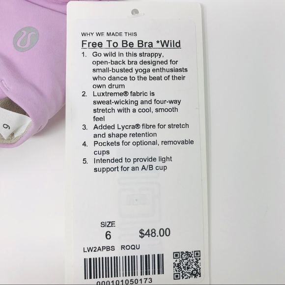NWT lululemon Free To be Bra Wild ROQU ROSE QUART - Picture 2 of 4